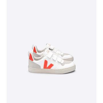 Veja V-10 CWL Kids' Shoes White/Yellow | NZ 783PJJ